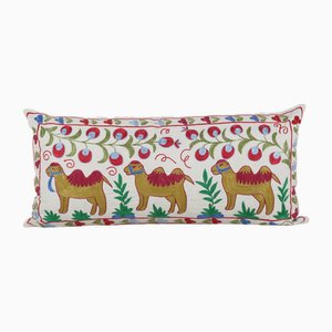 Housse de Coussin Longue Vintage Samarkand Ouzbek Suzani