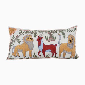 Animal Pictorial Tashkent Suzani Bedding Cushion Cover