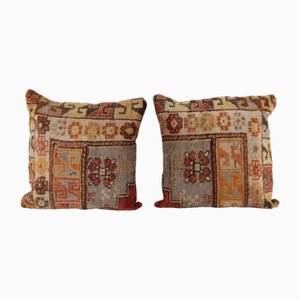 Housses de Coussin Anatolian Square Orange Brûlé, Set de 2