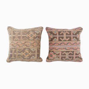 Anatolian Oushak Rug Cushion Covers, Set of 2