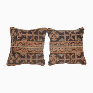 Turkish Faded Oushak Yastik Cushion Covers, Set of 2