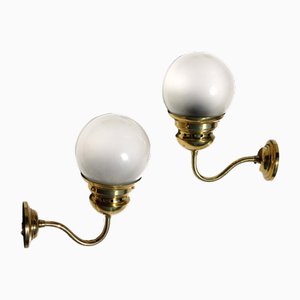 Mid-Century Italian Brass LP1 Wall Lamps by Luigi Caccia Dominioni for Azucena, 1950s, Set of 2