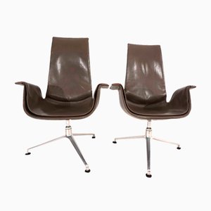 Fk6725 Leather Armchairs by Preben Fabricius & Jørgen Kastholm for Kill International, 1960s, Set of 2