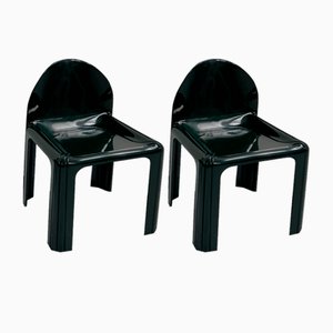 Dark Green Model 4854 Chair by Gae Aulenti for Kartell, 1970s