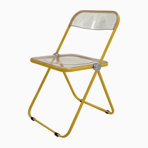 Yellow Plia Folding Chair by Giancarlo Piretti for Anonima Castelli, 1960s