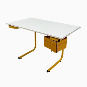 Yellow Drafting Desk by Joe Colombo for Bieffeplast, 1970s
