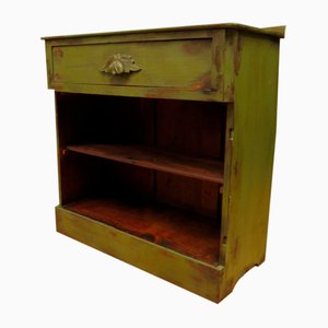 Grün lackierter Böhmischer Schrank mit Schublade, 1890er