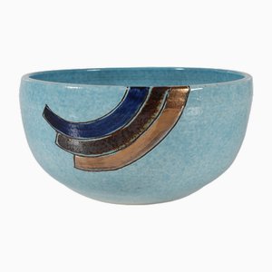 Large Danish Ceramic Bowl by Tue Poulsen, 1980s