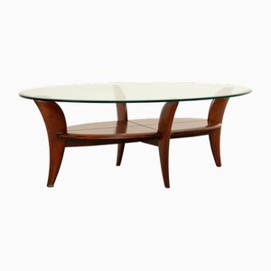 Mesa de centro de vidrio y madera de Laauser