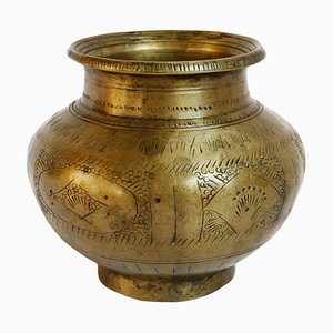 Vase Rituel Népal Vintage en Bronze