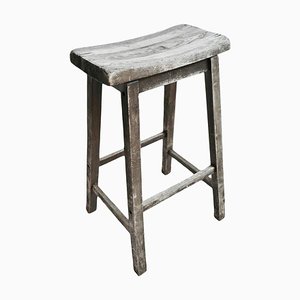 Vintage Teak Sushi Bar Stool