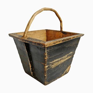 Vintage Mongolian Wood Bucket