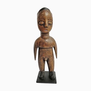 Bambola tribale antica in legno di pecora