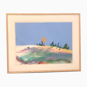 Große Landschaft, 1970er, Pastell auf Papier