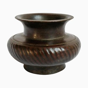 Jarrón Nepal Ritual vintage de bronce