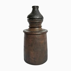 Vintage Wood Nepal Food Jar