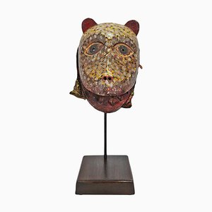 Máscara de leopardo Bozo vintage Mali