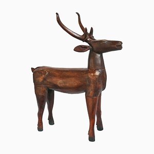 Mid 20th Century Javanese Wood Deer