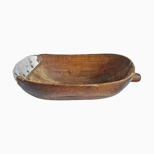 Vintage Hutu Burundi Wood Scoop Bowl