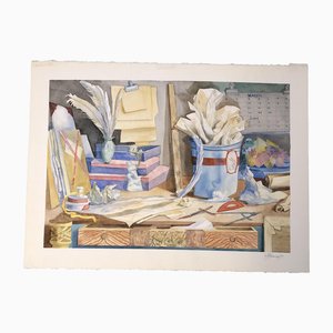 Still Life Studio, 1979, Großes Aquarell auf Papier