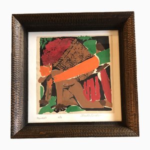 Charlie Huther, Harvest, 1960s, Woodblock Print, Framed