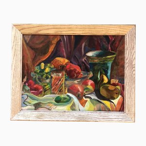 Modernist Still Life, 1950s, Painting on Canvas