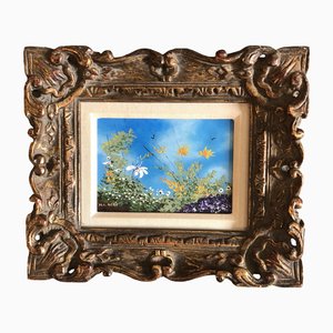 Small Impressionist Landscape, 1960s, Painting on Wood, Framed