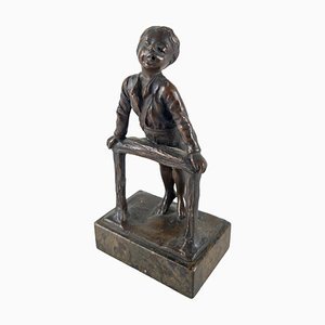 Early 20th Century Austrian German Bronze Boy Figure