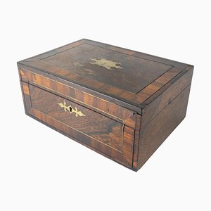 English Rosewood and Mahogany Veneer Box