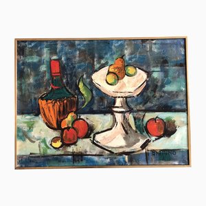 Large Modernist Still Life, 1970s, Painting on Canvas