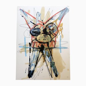 Wayne Cunningham, Figura abstracta, años 90, Obra de arte en papel