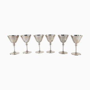 English Sterling Silver Dessert Cups, 1935, Set of 6