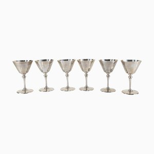 Tasses à Dessert en Argent Sterling, Angleterre, 1935, Set de 6