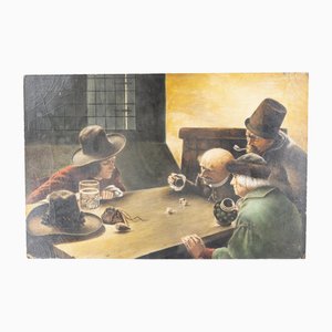 Gioco d'azzardo, 1800, Dipinto ad olio