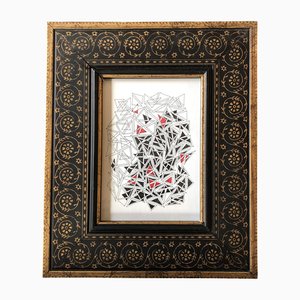 Abstract Composition, 1970s, Pen & Ink Drawing, Framed