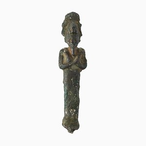 Kleine ägyptische Vintage Bronze Statuette von Osiris