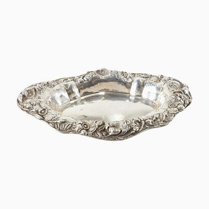 Early 20th Century Sterling Silver Floral Repousse Bowl from Unger Brothers