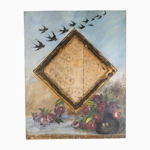 Shabby Chic Decorative Mirror Frame with Swallows