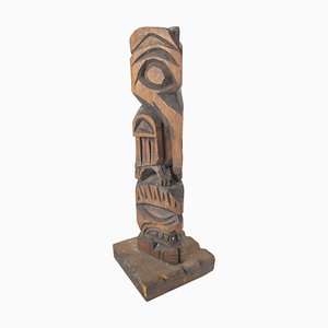 Carved Northwest Coast Native American Indian Totem Pole