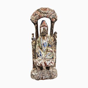 Figura de Quan Yin antigua de madera