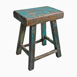 Tabouret de Village Bleu Vintage