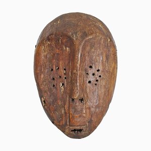 Vintage Lega Maske aus geschnitztem Holz