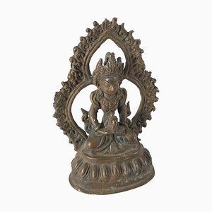 Indische Buddhafigur aus Bronze