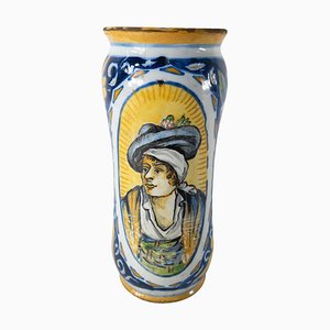 Vaso Albarello in maiolica, Italia, XIX secolo