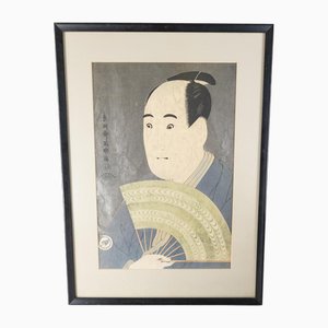 After Sharaku, Gravure sur bois, Encadrée