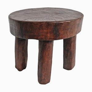 Westafrikanischer Vintage Holzhocker