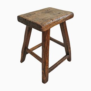 Tabouret de Village Vintage en Orme