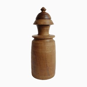 Tekhi Wood Storage Jar