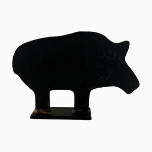 Butoir de Porte Silhouette de Cochon Vintage en Fonte