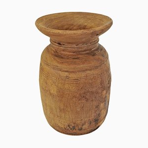Vintage India Wood Pot